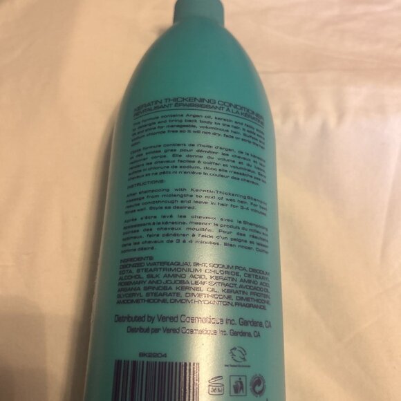 Bio Keratin Thickening Conditioner for Fine & Limp Hair 33.8 oz New Color Safe - Picture 9 of 9